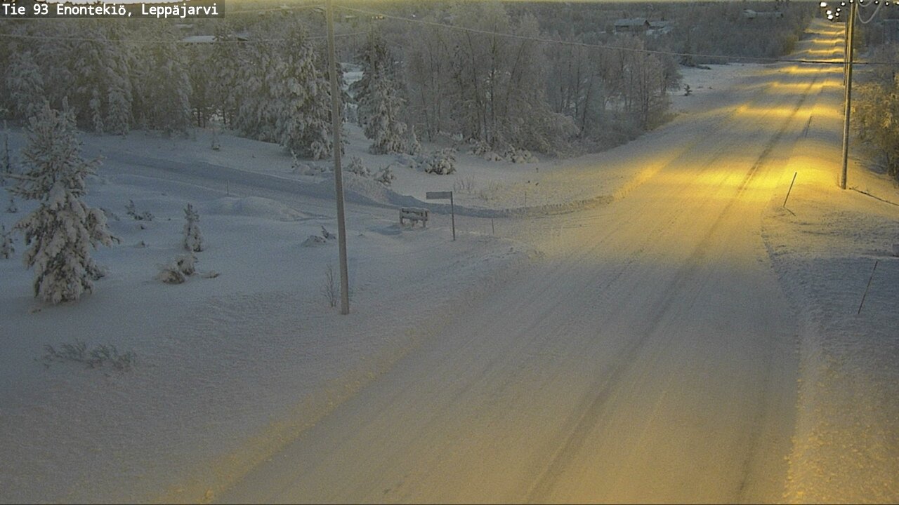 Weather Camera Image Väg 93 Enontekis, Leppäjärvi, Enontekiö, Lappi