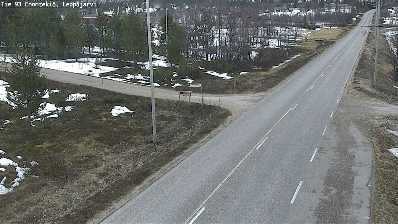 Weather Camera Image Road 93 Enontekiö, Leppäjärvi, Enontekiö, Lappi