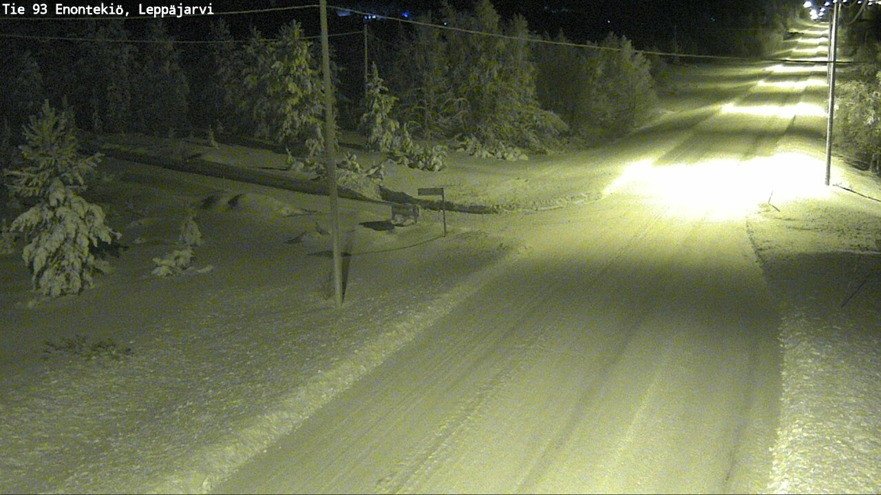 Weather Camera Image Väg 93 Enontekis, Leppäjärvi, Enontekiö, Lappi