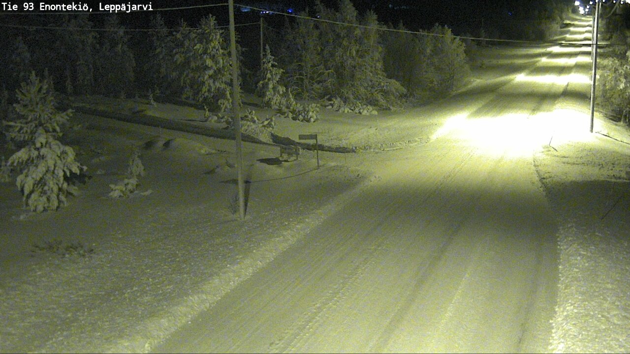 Weather Camera Image Väg 93 Enontekis, Leppäjärvi, Enontekiö, Lappi