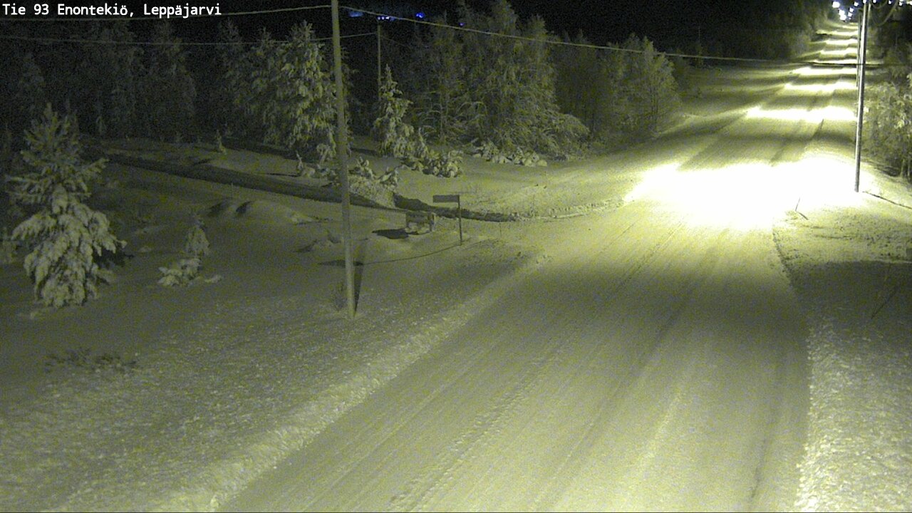Weather Camera Image Väg 93 Enontekis, Leppäjärvi, Enontekiö, Lappi