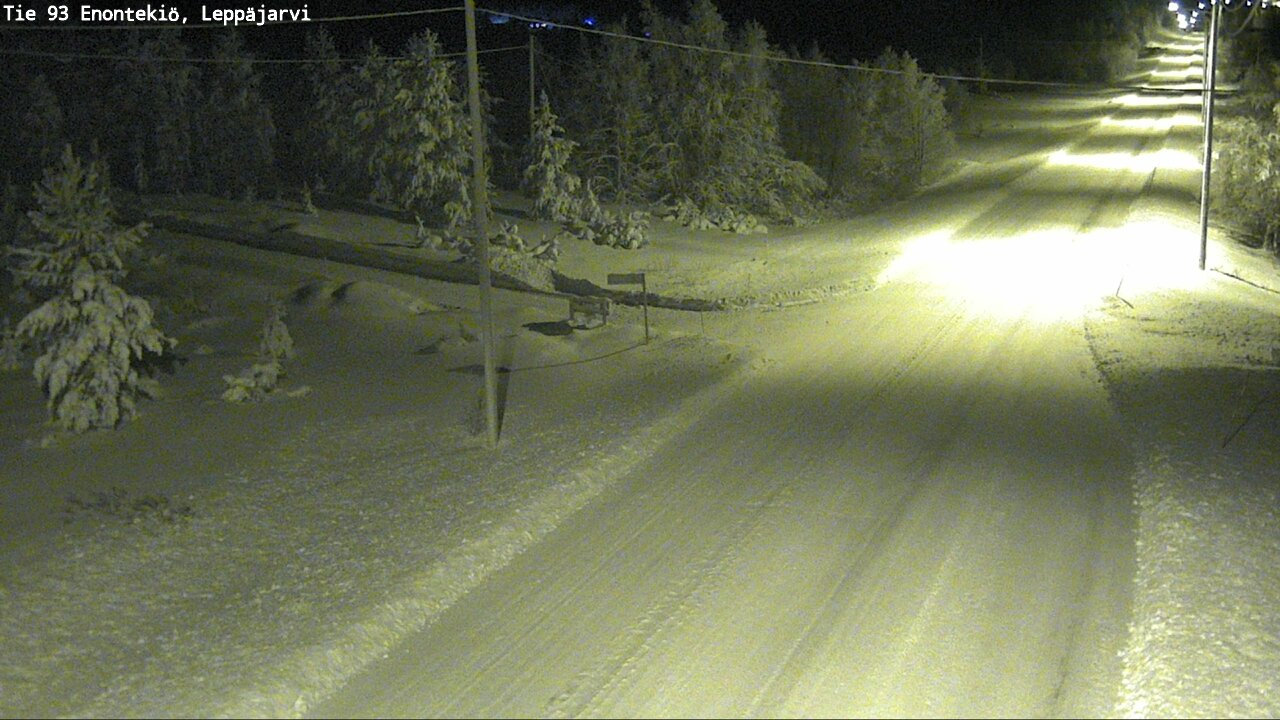 Weather Camera Image Väg 93 Enontekis, Leppäjärvi, Enontekiö, Lappi