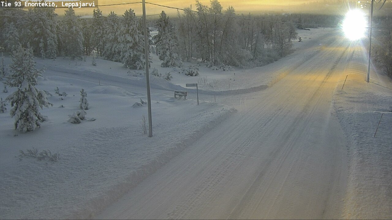 Weather Camera Image Väg 93 Enontekis, Leppäjärvi, Enontekiö, Lappi