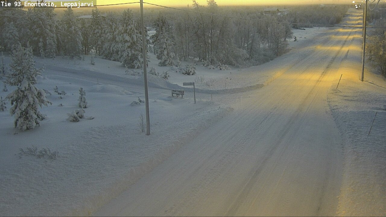 Weather Camera Image Väg 93 Enontekis, Leppäjärvi, Enontekiö, Lappi