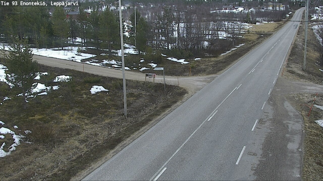 Weather Camera Image Road 93 Enontekiö, Leppäjärvi, Enontekiö, Lappi