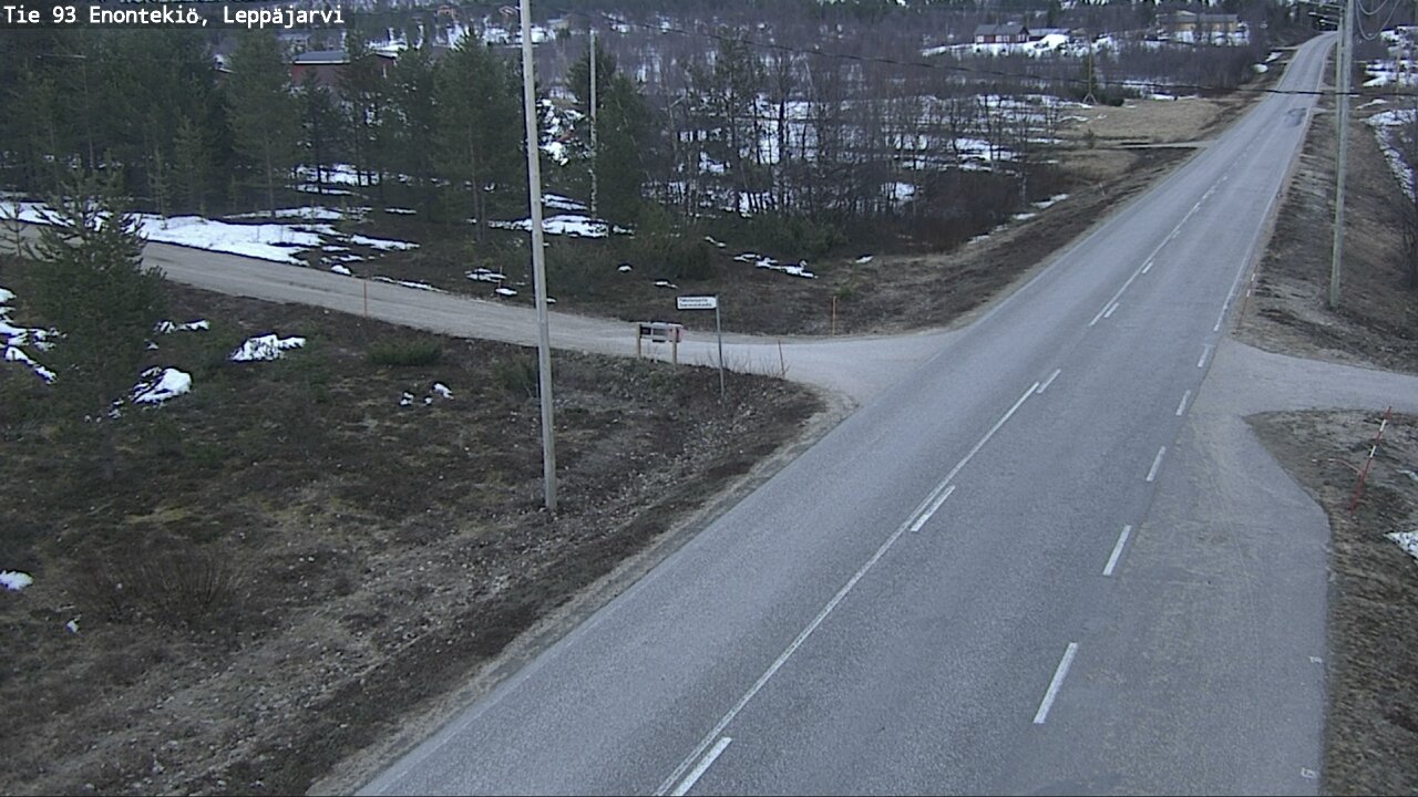 Weather Camera Image Road 93 Enontekiö, Leppäjärvi, Enontekiö, Lappi