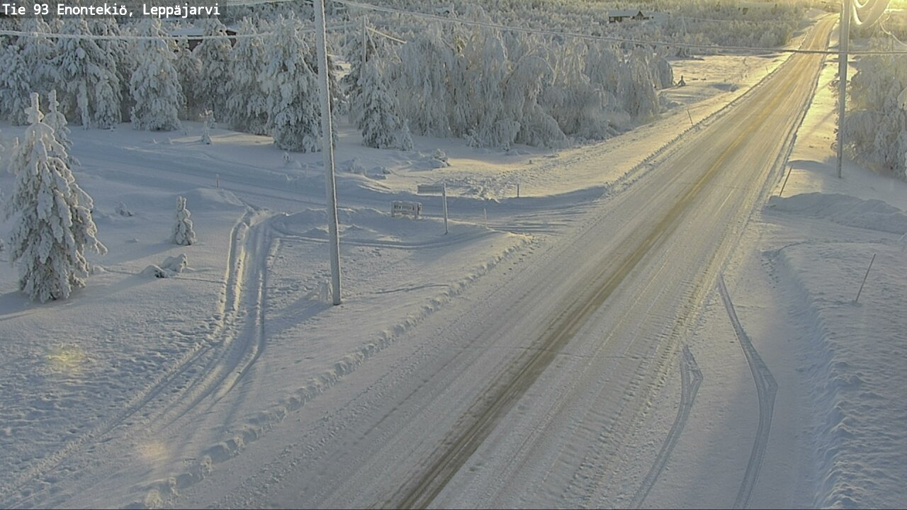 Weather Camera Image Road 93 Enontekiö, Leppäjärvi, Enontekiö, Lappi