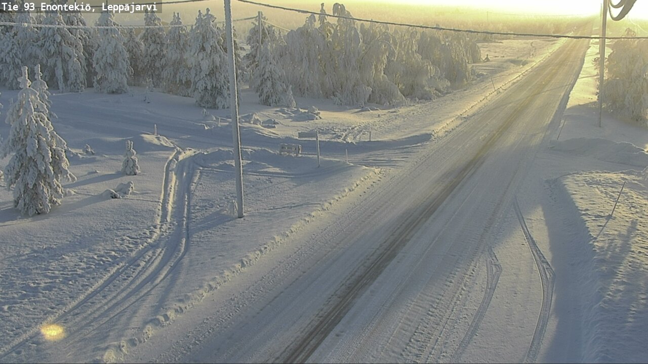 Weather Camera Image Road 93 Enontekiö, Leppäjärvi, Enontekiö, Lappi