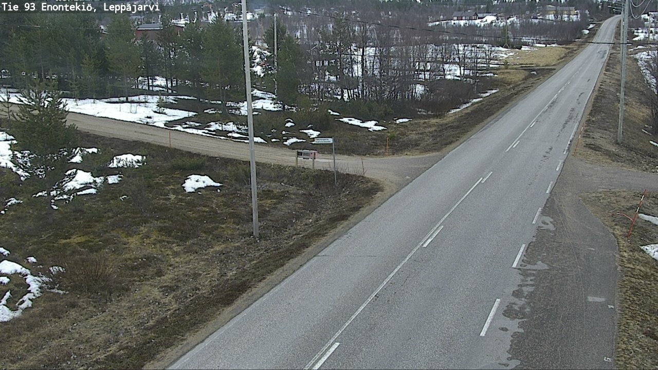 Weather Camera Image Road 93 Enontekiö, Leppäjärvi, Enontekiö, Lappi