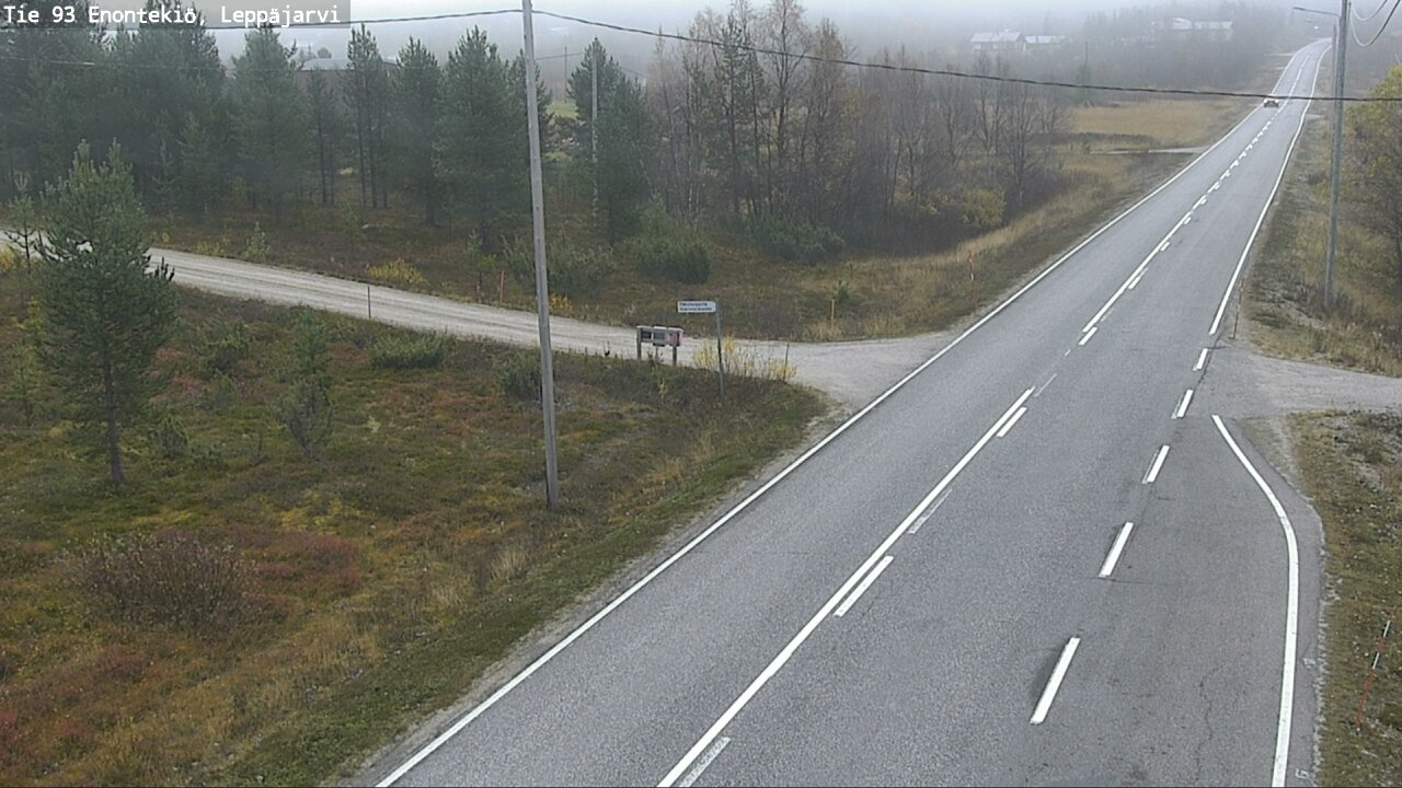 Weather Camera Image Väg 93 Enontekis, Leppäjärvi, Enontekiö, Lappi