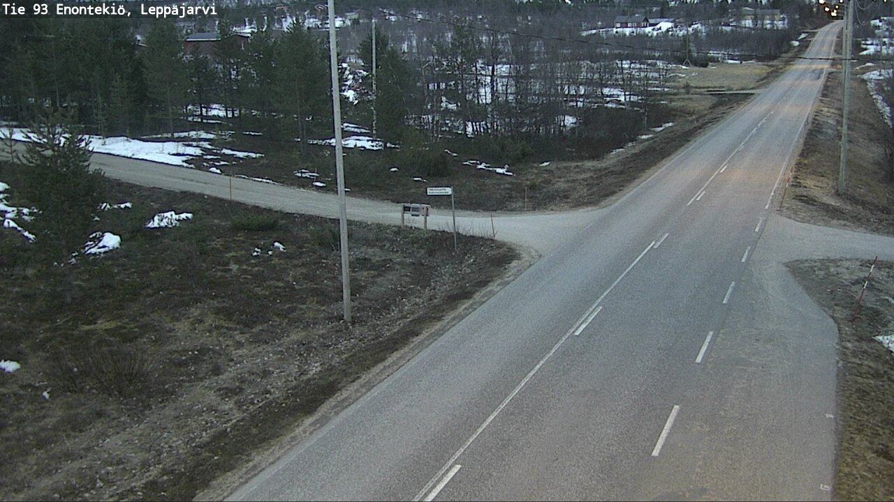 Weather Camera Image Road 93 Enontekiö, Leppäjärvi, Enontekiö, Lappi