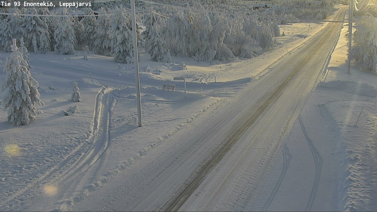 Weather Camera Image Road 93 Enontekiö, Leppäjärvi, Enontekiö, Lappi