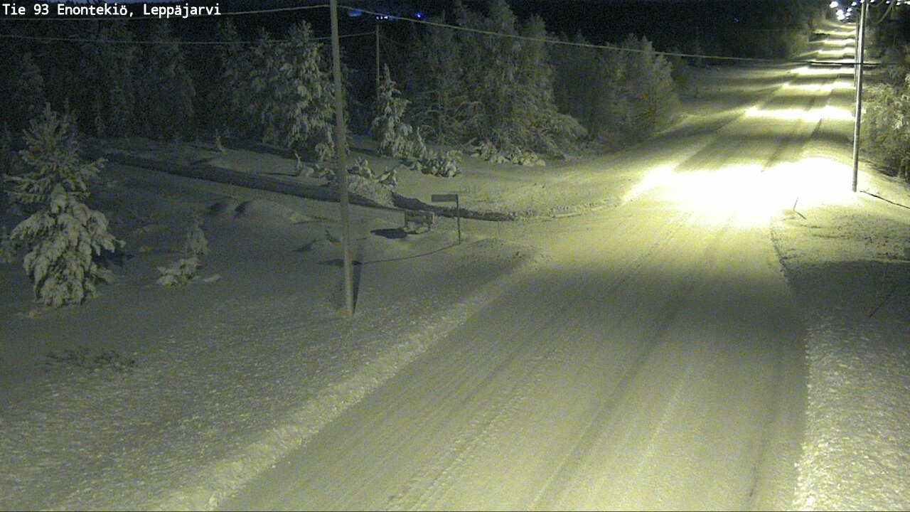 Weather Camera Image Väg 93 Enontekis, Leppäjärvi, Enontekiö, Lappi