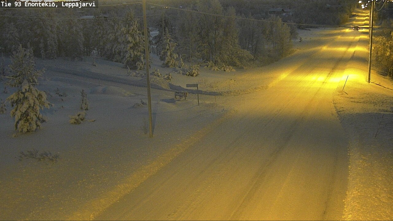 Weather Camera Image Väg 93 Enontekis, Leppäjärvi, Enontekiö, Lappi