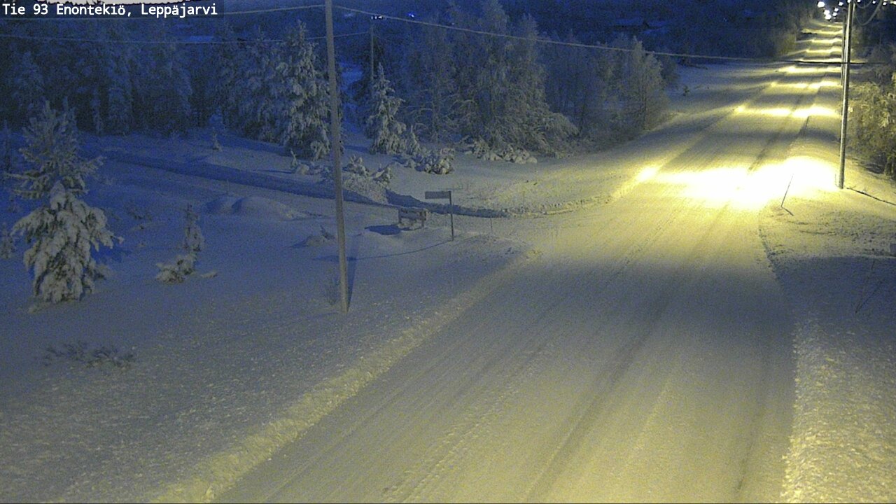 Weather Camera Image Väg 93 Enontekis, Leppäjärvi, Enontekiö, Lappi