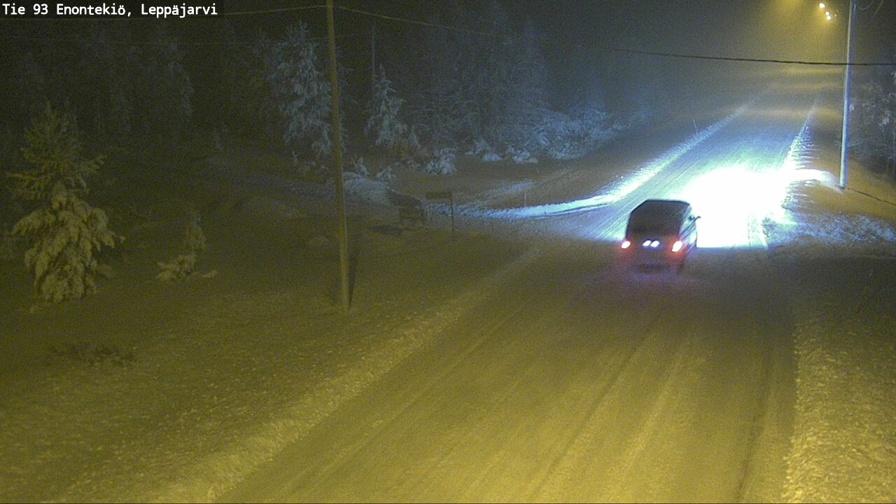 Weather Camera Image Väg 93 Enontekis, Leppäjärvi, Enontekiö, Lappi