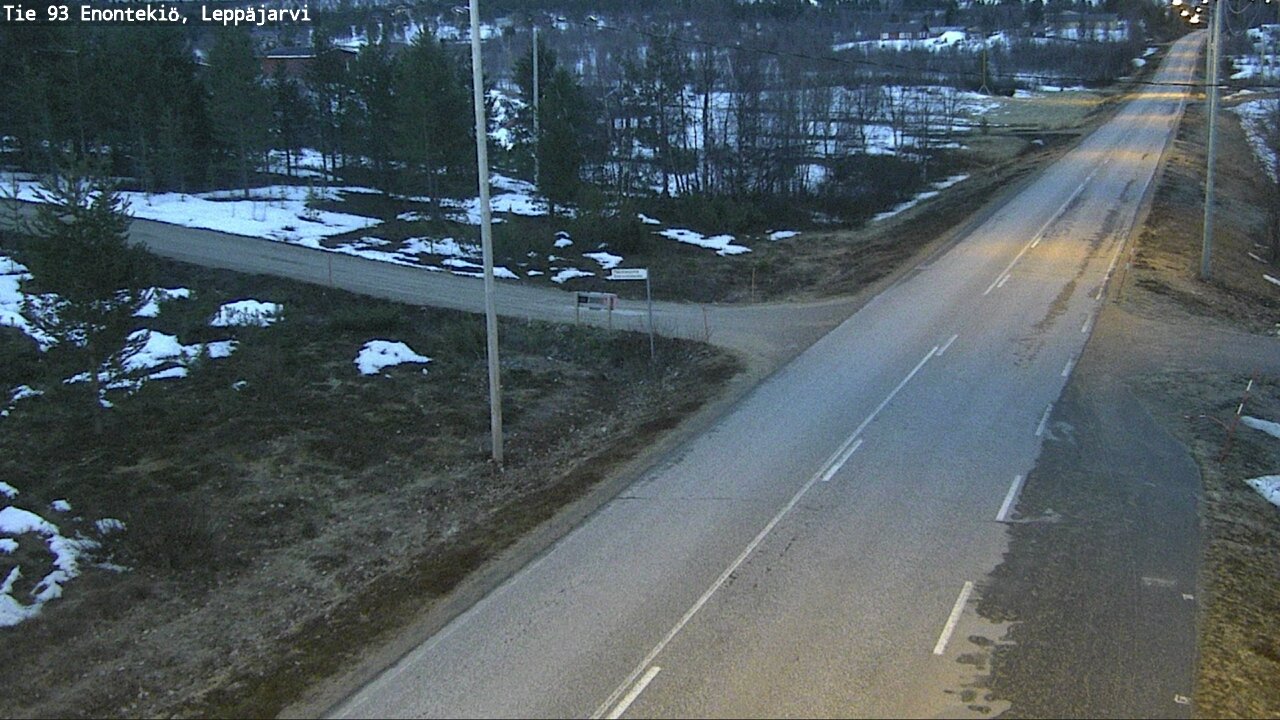 Weather Camera Image Road 93 Enontekiö, Leppäjärvi, Enontekiö, Lappi