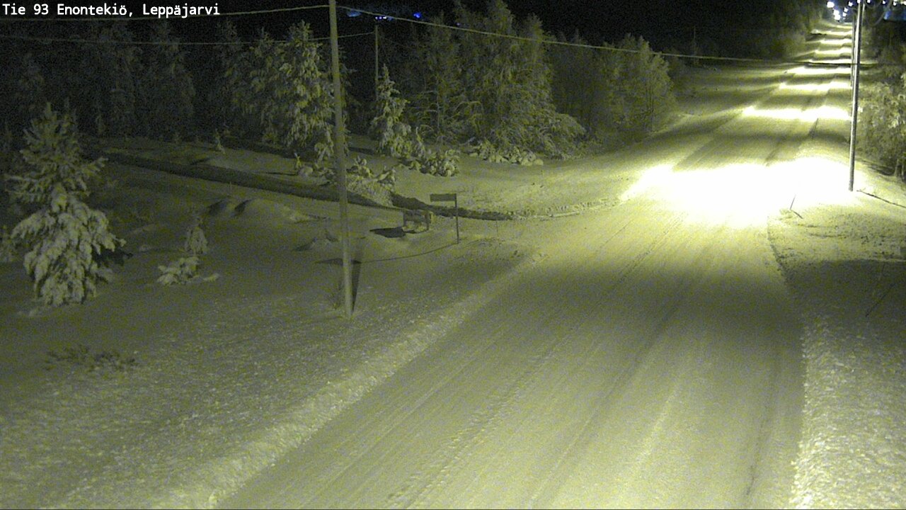 Weather Camera Image Väg 93 Enontekis, Leppäjärvi, Enontekiö, Lappi