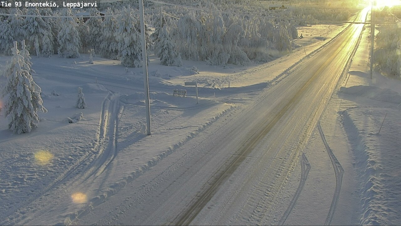 Weather Camera Image Road 93 Enontekiö, Leppäjärvi, Enontekiö, Lappi