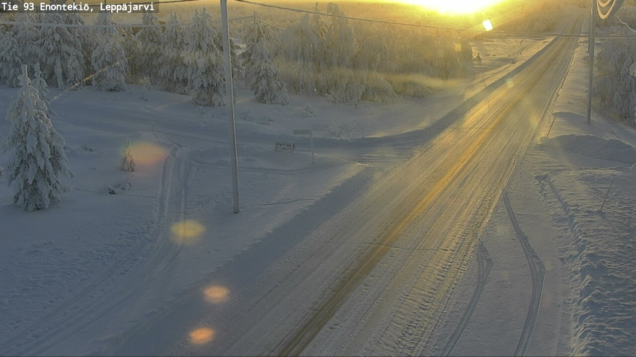 Weather Camera Image Road 93 Enontekiö, Leppäjärvi, Enontekiö, Lappi