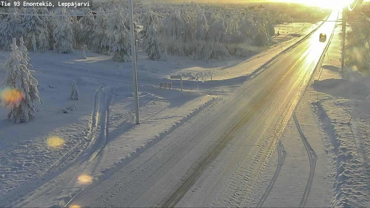 Weather Camera Image Road 93 Enontekiö, Leppäjärvi, Enontekiö, Lappi