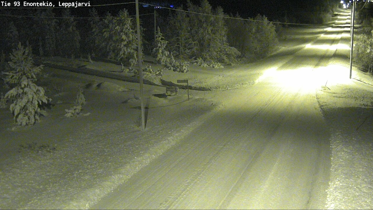 Weather Camera Image Väg 93 Enontekis, Leppäjärvi, Enontekiö, Lappi