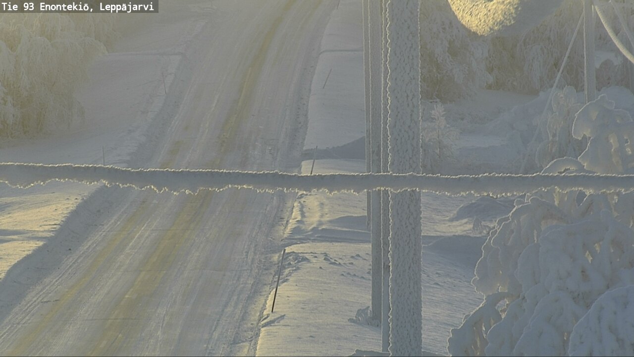 Weather Camera Image Road 93 Enontekiö, Leppäjärvi, Enontekiö, Lappi