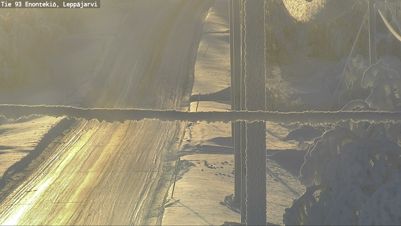 Weather Camera Image Väg 93 Enontekis, Leppäjärvi, Enontekiö, Lappi