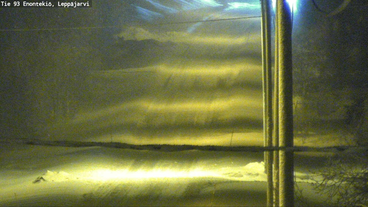 Weather Camera Image Väg 93 Enontekis, Leppäjärvi, Enontekiö, Lappi
