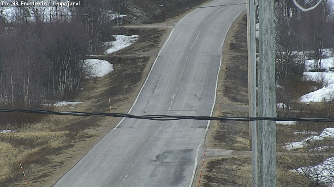 Weather Camera Image Road 93 Enontekiö, Leppäjärvi, Enontekiö, Lappi