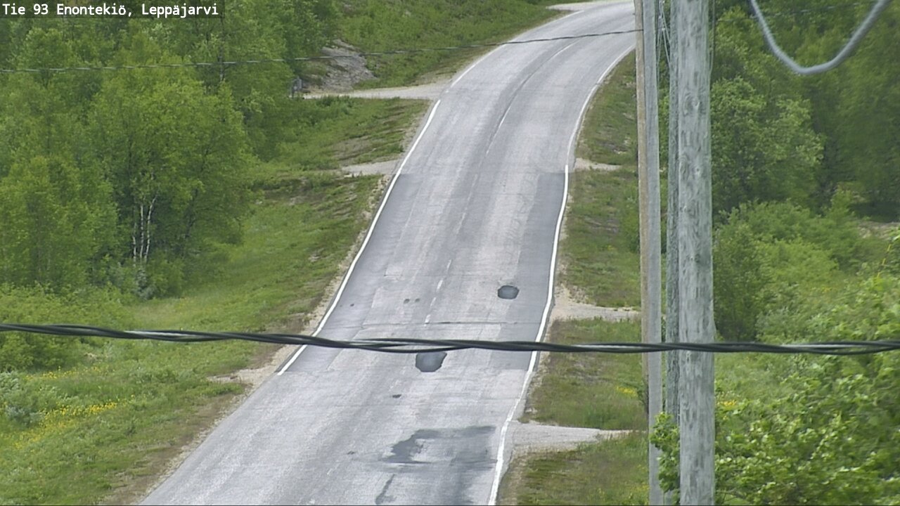 Weather Camera Image Väg 93 Enontekis, Leppäjärvi, Enontekiö, Lappi