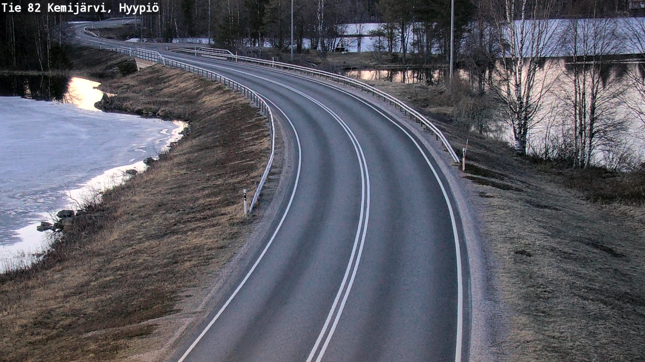 Weather Camera Image Road 82 Kemijärvi, Hyypiö, Kemijärvi, Lappi