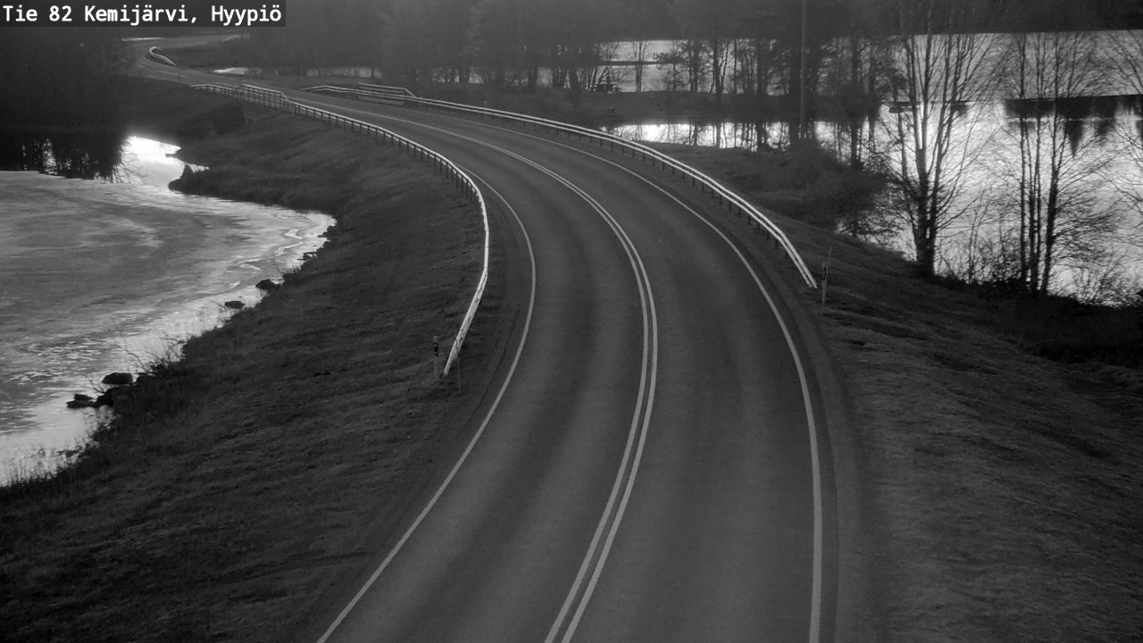 Weather Camera Image Väg 5 Kemi träsk, hyypiö, Kemijärvi, Lappi