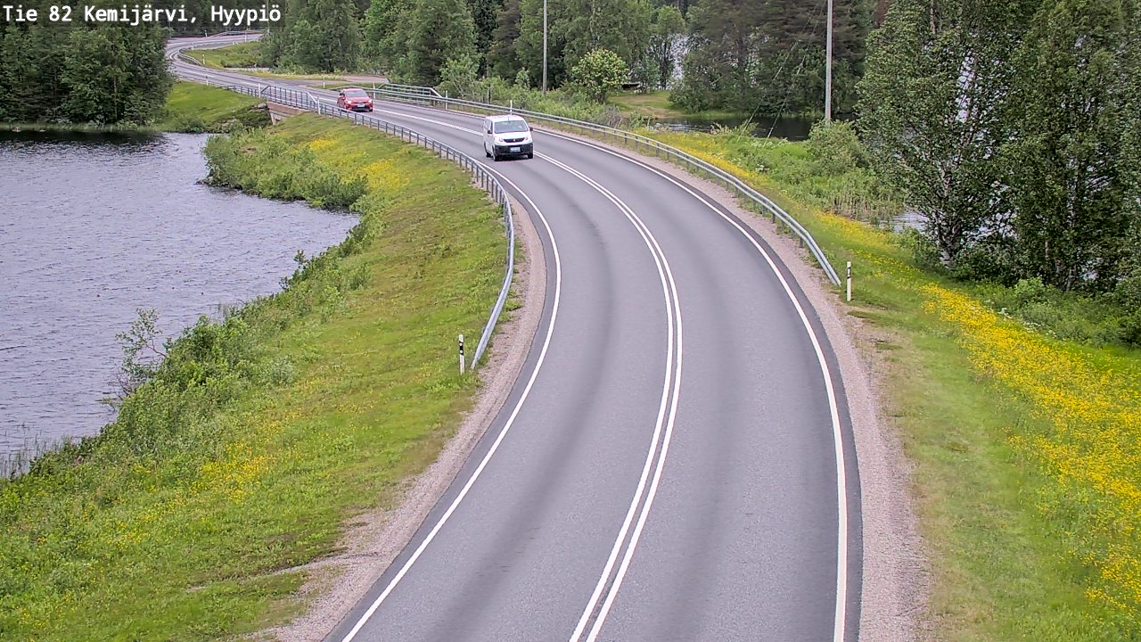 Weather Camera Image Road 82 Kemijärvi, Hyypiö, Kemijärvi, Lappi