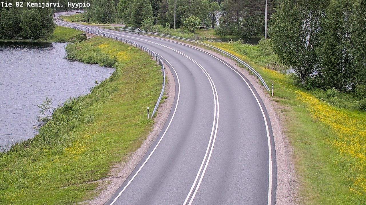 Weather Camera Image Road 82 Kemijärvi, Hyypiö, Kemijärvi, Lappi