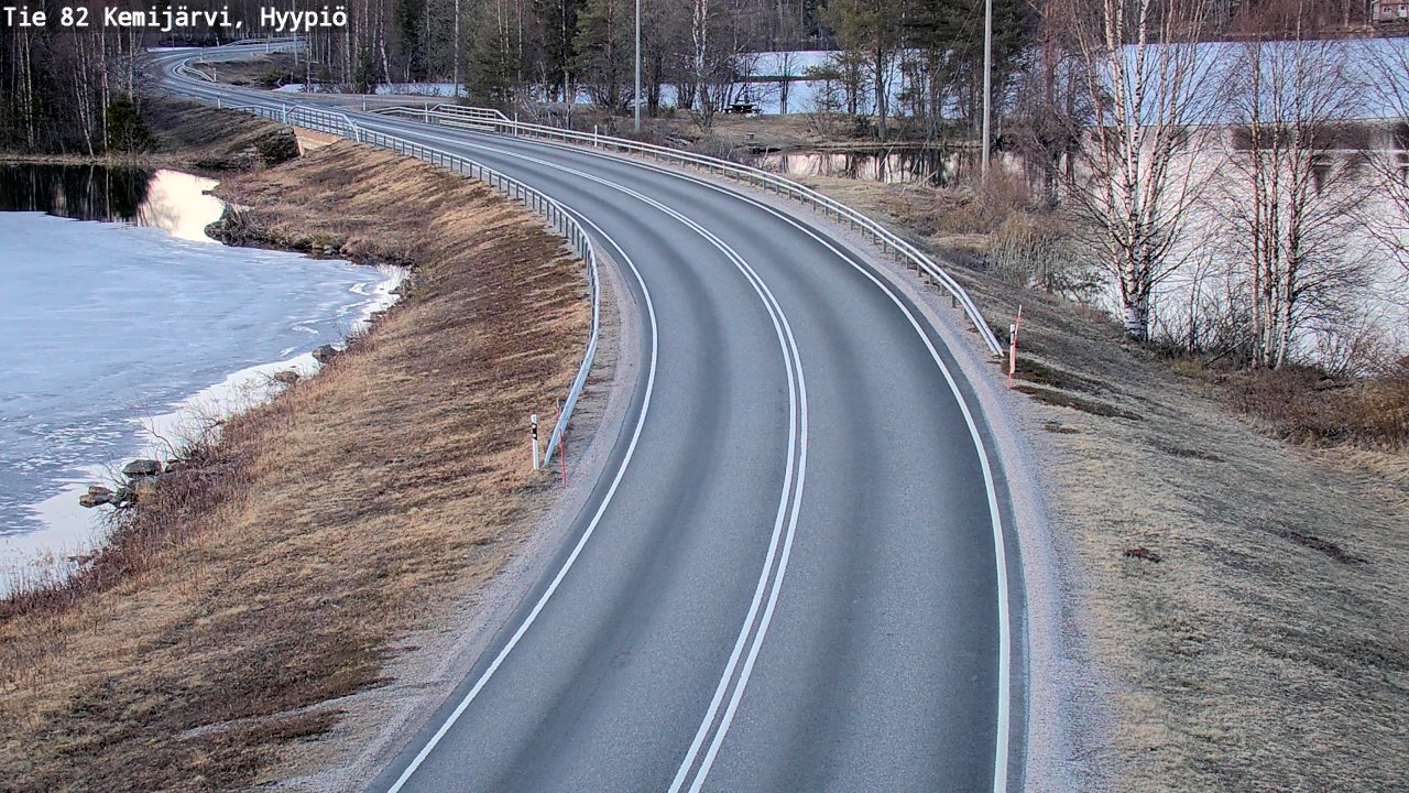Weather Camera Image Road 82 Kemijärvi, Hyypiö, Kemijärvi, Lappi