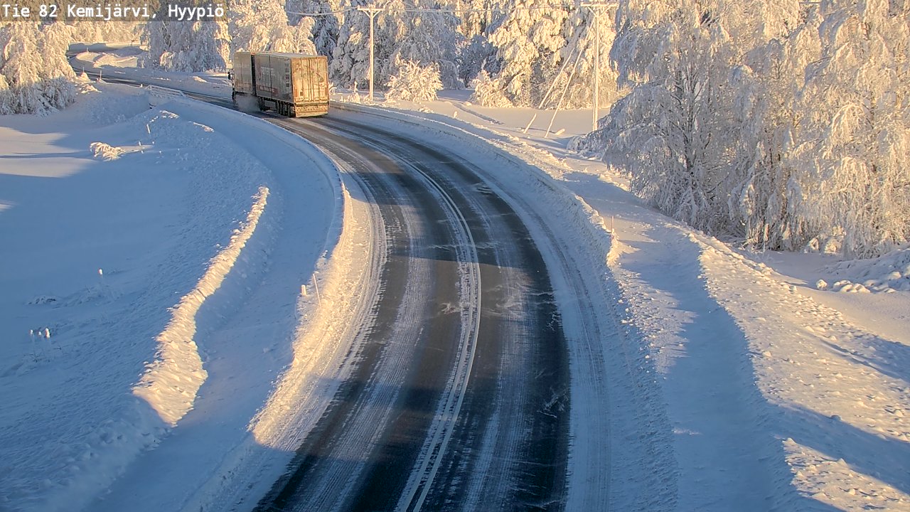 Weather Camera Image Road 82 Kemijärvi, Hyypiö, Kemijärvi, Lappi