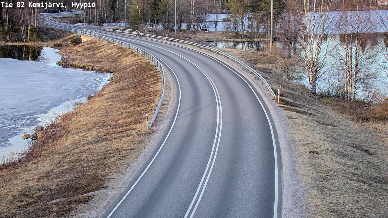 Weather Camera Image Road 82 Kemijärvi, Hyypiö, Kemijärvi, Lappi