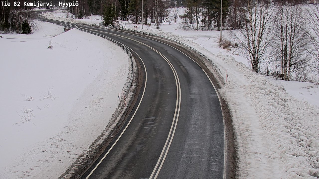 Weather Camera Image Road 82 Kemijärvi, Hyypiö, Kemijärvi, Lappi