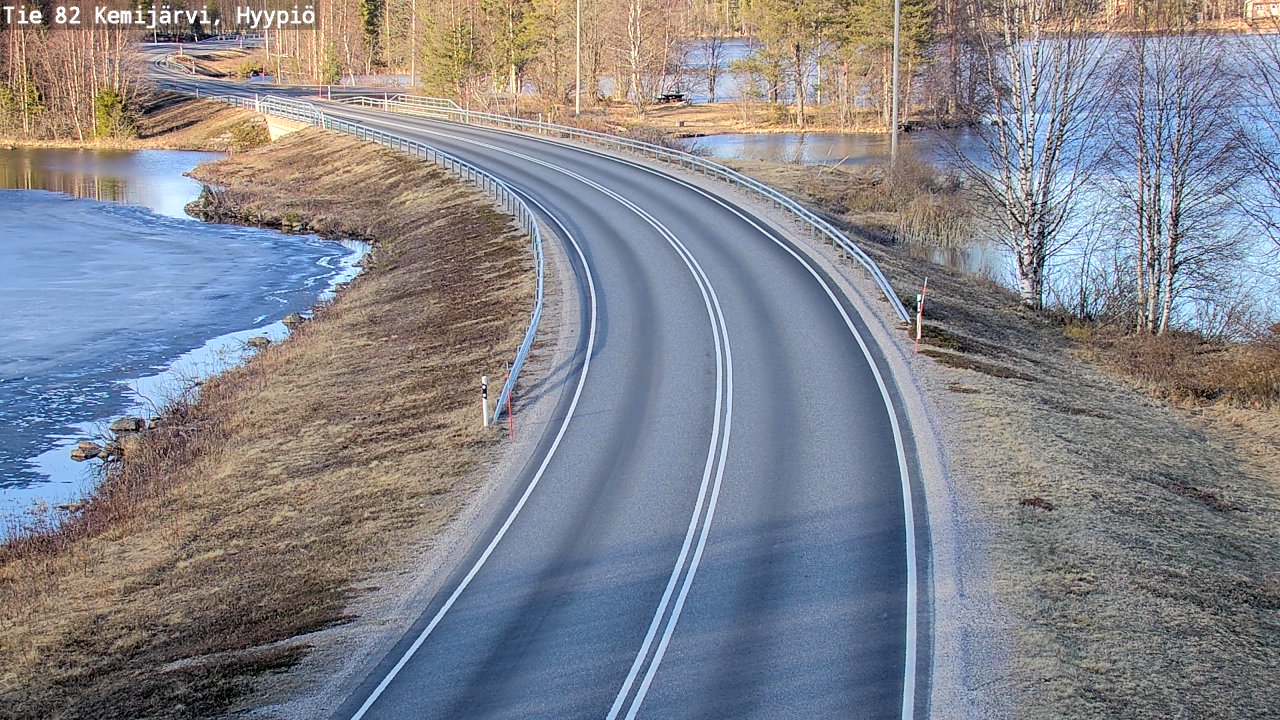 Weather Camera Image Road 82 Kemijärvi, Hyypiö, Kemijärvi, Lappi