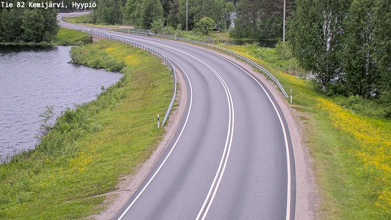Weather Camera Image Road 82 Kemijärvi, Hyypiö, Kemijärvi, Lappi