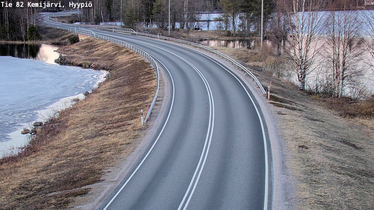 Weather Camera Image Road 82 Kemijärvi, Hyypiö, Kemijärvi, Lappi