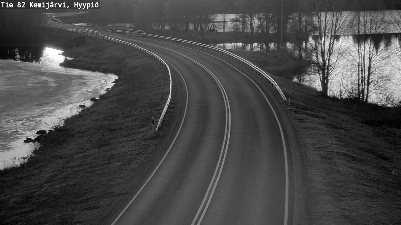 Weather Camera Image Väg 5 Kemi träsk, hyypiö, Kemijärvi, Lappi