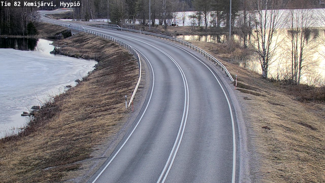 Weather Camera Image Väg 5 Kemi träsk, hyypiö, Kemijärvi, Lappi