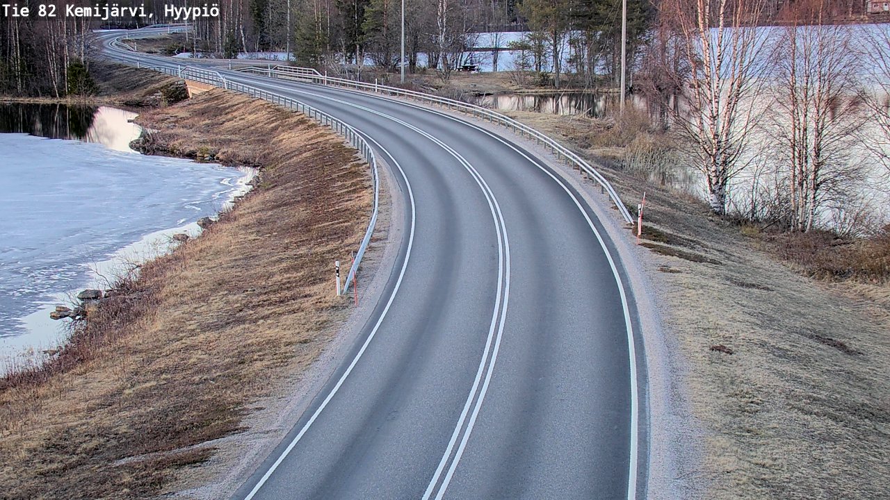 Weather Camera Image Road 82 Kemijärvi, Hyypiö, Kemijärvi, Lappi