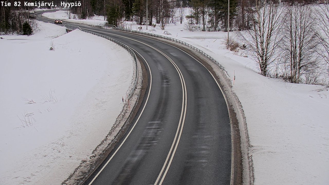 Weather Camera Image Road 82 Kemijärvi, Hyypiö, Kemijärvi, Lappi