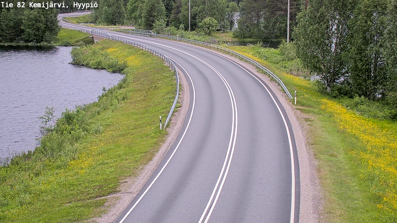 Weather Camera Image Road 82 Kemijärvi, Hyypiö, Kemijärvi, Lappi