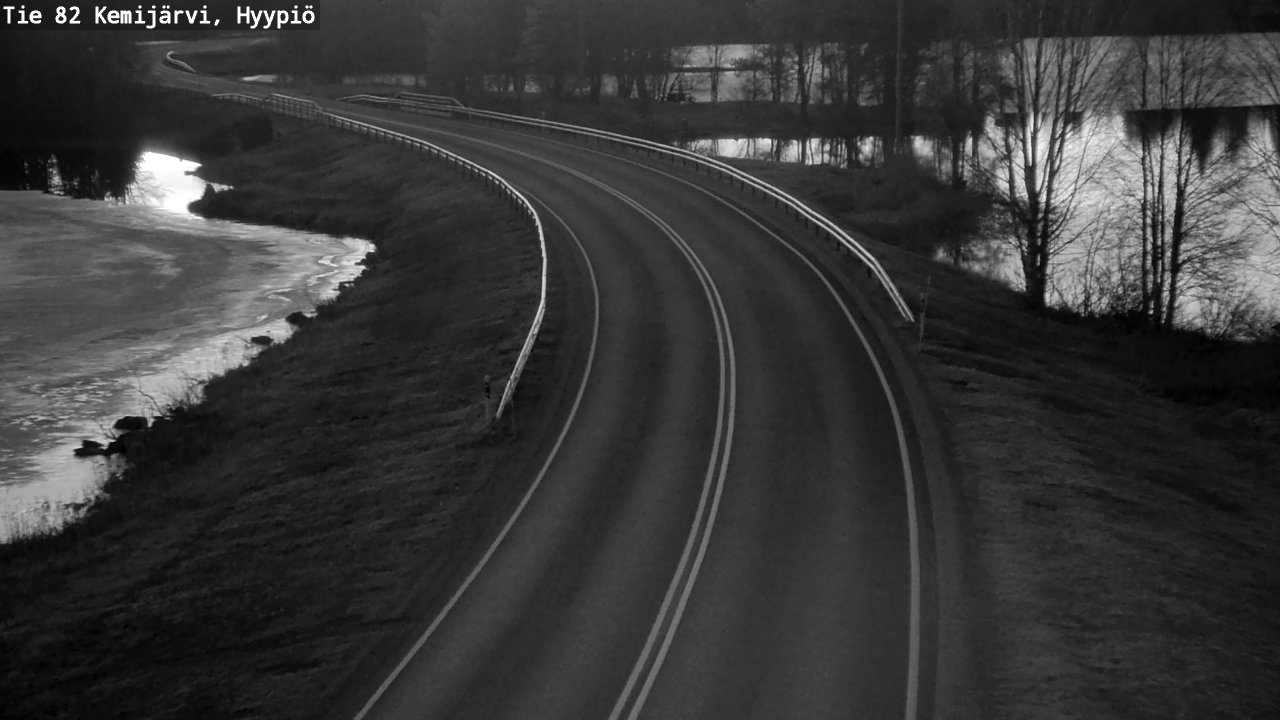 Weather Camera Image Road 82 Kemijärvi, Hyypiö, Kemijärvi, Lappi