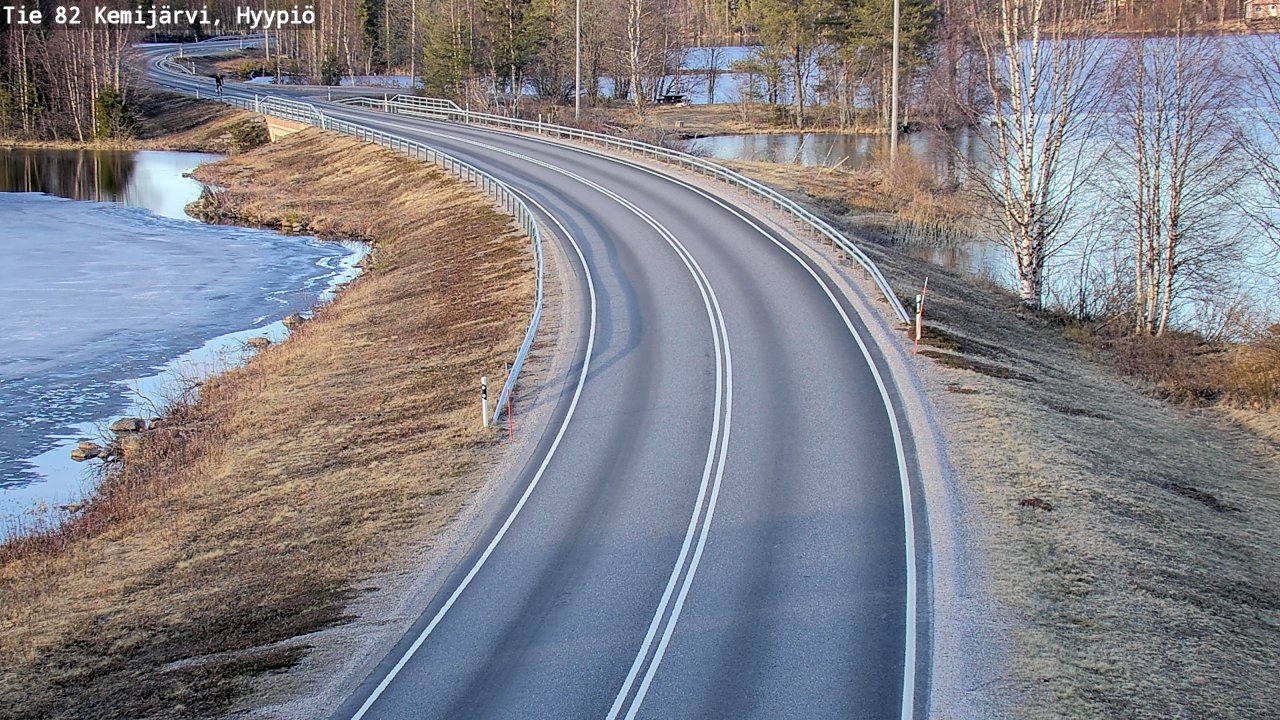 Weather Camera Image Road 82 Kemijärvi, Hyypiö, Kemijärvi, Lappi