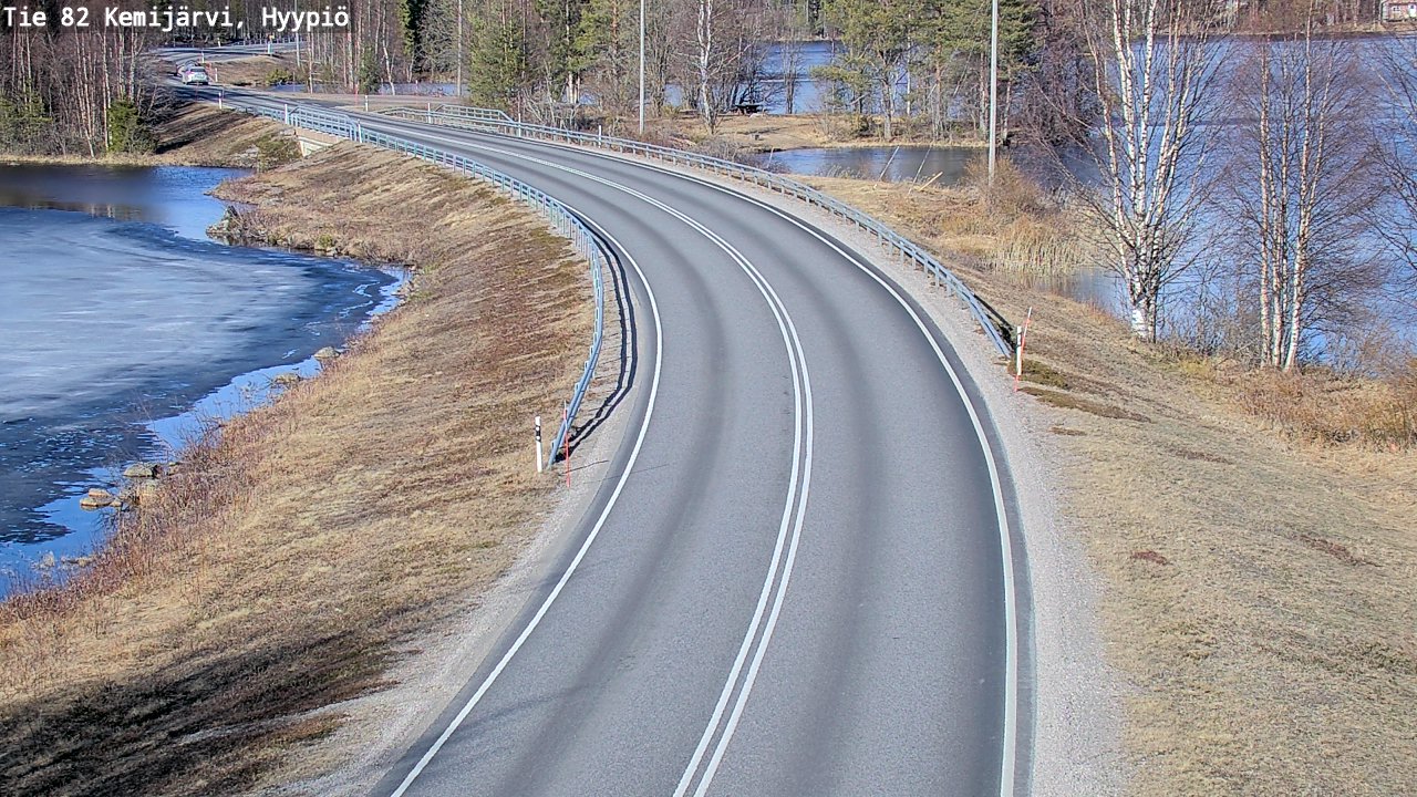 Weather Camera Image Road 82 Kemijärvi, Hyypiö, Kemijärvi, Lappi